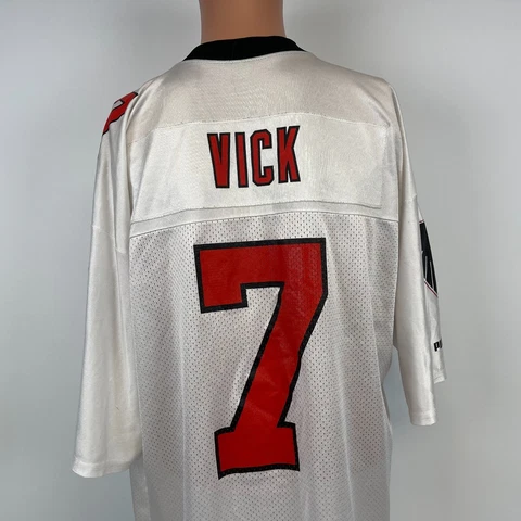Puma Michael Vick Atlanta Falcons Road Replica Jersey Vtg NFL Football White XL Cover