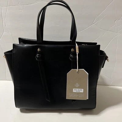 Sasha + Sofi Women Black Satchel Handbag. New With Tag. - Image 1 of 4