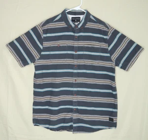 Billabong Shirt Mens Large Button Down Short Sleeve Cotton Southwest Stripe GVR - Picture 1 of 8