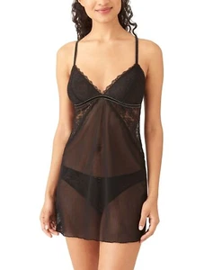 b.tempt'd by Wacoal Women's Lace Encounter Chemise, Black, Medium - Picture 1 of 3