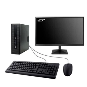 PC HP ProDesk 600 G2 SFF Ecran 27" Intel I7-6700 RAM 32Go SSD 480Go W11 Wifi - Photo 1/7