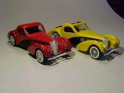LOTE 4 PULGADAS 1939 Bugatti 57S Atalante Abierto+Cerrado Solido 1/43 Diecast Como Nuevo Suelto Foto 1 de 4