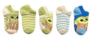 Star Wars The Mandalorian Baby Yoda Boys No Show Socks Shoe Size 7 - 10 - Picture 1 of 3