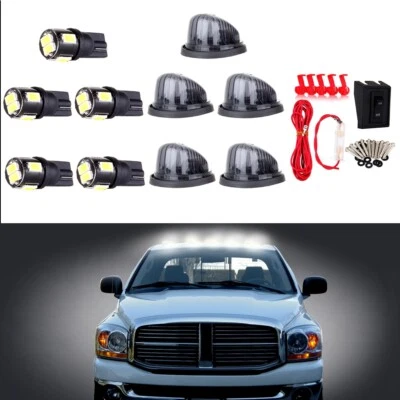 5x Smoke Cab marker + Base+ LED + Wiring Pack For Chevrolet K20 Suburban - Image 1 of 4