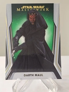 2021 Topps Star Wars Masterwork 25/99 Darth Maul Green Parallel #28 - Picture 1 of 3