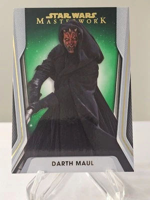 2021 Topps Star Wars Masterwork 25/99 Darth Maul Green Parallel #28 - Image 1 of 3
