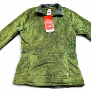 The North Face Mossbud quarter zip Olivetti green fleece jacket brand new medium - Picture 1 of 8