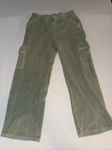 Girls' Cozy Ribbed Wide Leg Cargo Pants - Cat & Jack XL 14 - Picture 1 of 11