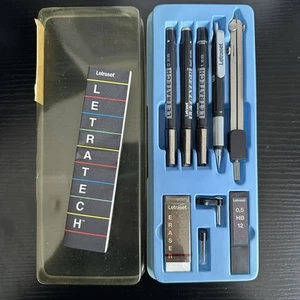 VTG NEW LETRATECH Technical Drawing Tools Set Kit LETRASET W. Germany 1980s RARE - Picture 1 of 4