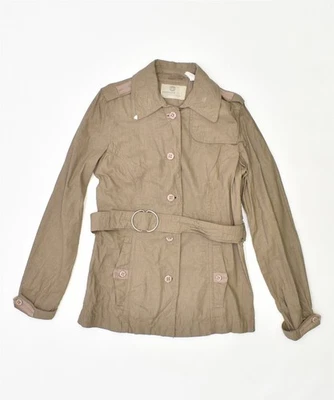 MURPHY & NYE Womens Trench Coat IT 42 Medium Beige Linen CF06 - Image 1 of 4