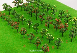 1Set HO/OO Scale Fruit Trees Landscape Miniatures Lot Farm Plants Model Railroad - Picture 1 of 3