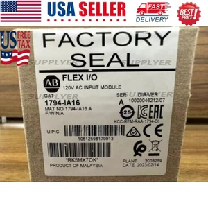 New Factory Seal AB 1794-IA16 Flex I/O 120VAC Input Module 1794IA16 US Free Tax - Picture 1 of 6