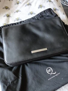 Alexander McQueen Clutch Bag Handbag Black Stunning Soft Leather, Genuine. - Picture 1 of 11