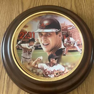 Cal Ripken Jr. Baltimore Orioles Bradford Exchange Plate In Wood Frame Free Ship - Picture 1 of 6