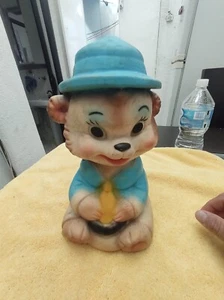 VTG 80's RARE BEAR RANGER MEXICAN TOY, RUBBER JUMBO  SQUEAKY SQUEEZE VINYL 12 " - Picture 1 of 10