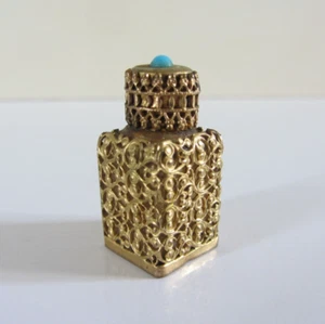 Antiker Miniatur filigraner Parfum Flakon mit Dauber Made in France - Bild 1 von 10