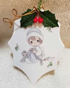 Adorno Enesco, Precious Moments 1991 “Feliz Navidad Querido Amigo”, En Caja - Imagen 1 de 5