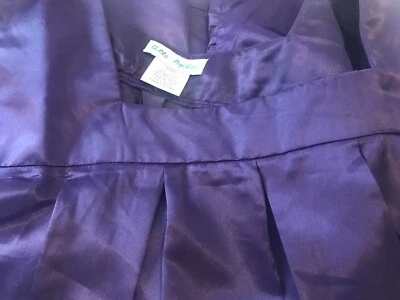Top de satén púrpura Ulla Popken talla grande 24/26 ajuste relajado en muy buena condición Foto 1 de 4