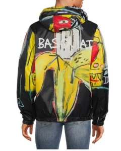 NWT Jean-Michel Basquiat Members Only Hooded Midweight Windbreaker Jacket Sz L - Picture 1 of 16
