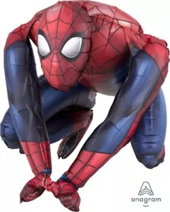 Palloncino da seduta Spiderman riempito d'aria 15"" anagramma decorazioni festa di compleanno - Foto 1 di 1