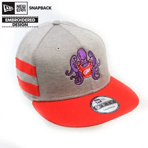 Berretto snapback Detroit Hockey Octopi New Era scarlatto a righe Flat Bill ali rosse - Foto 1 di 5