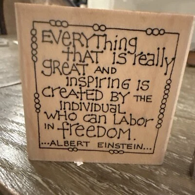 Cotización del Grupo Einstein 995-G. Sello de goma montado en madera PAULA BEST Foto 1 de 4