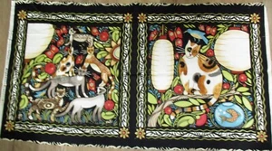 1 Colorful "CATKIN" Quilting/Wallhanging Crafting Fabric Panel - Picture 1 of 1