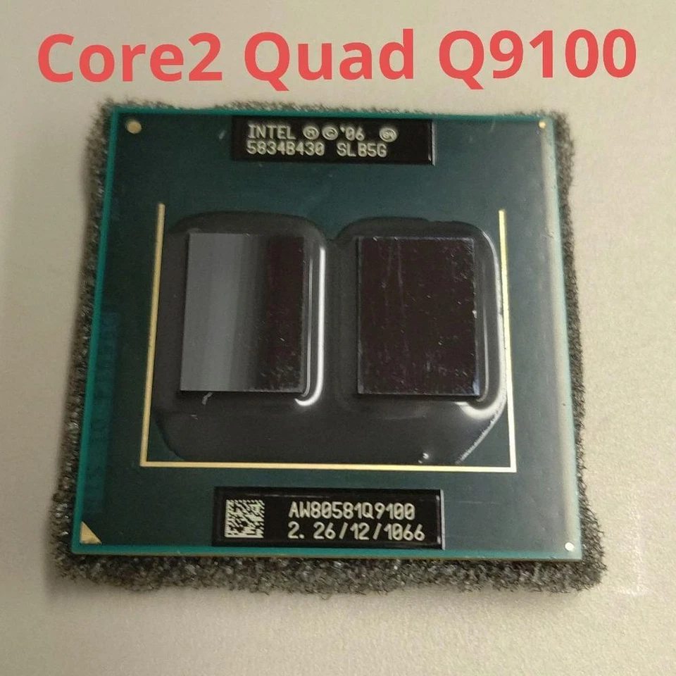 Intel Core 2 Quad Q9100 CPU processor SLB5G 2.26ghz quad-core laptop notebook - Image 1 of 1