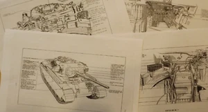 Centurion tank MK7. Storage diagrams x 5 Army gun tank - Picture 1 of 2