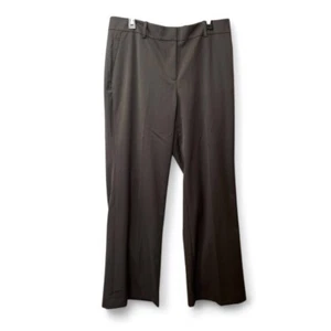 Ann Taylor Modern Minimalist Curvy Fit Trouser Brown Pants 14 Workwear Chic - Picture 1 of 8