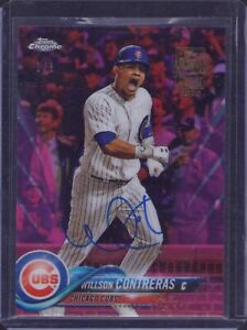 2020 Topps Archives 2018 Topps Chrome Willson Contreras On-Card Auto SSP 1/1!