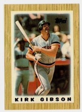 1987 Topps Mini Major League Leaders #53  KIRK GIBSON (ex-mt) Detroit Tigers