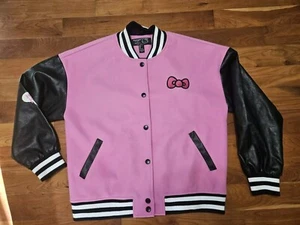 Forever 21 Hello Kitty and Friends Pink Varsity Letterman Jacket Sz Small Sanrio - Picture 1 of 23