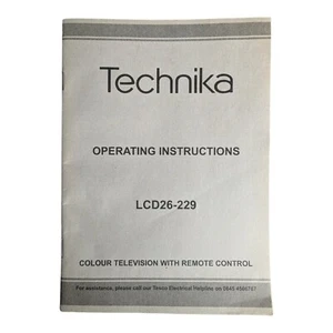 Technika LCD26-229 Instruction booklet - Picture 1 of 1
