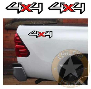 2 X STICKERS POUR VW AMAROK HILUX L200 RANGER NAVARA 4X4 4WD AUTOCOLLANT QA007 - Imagen 1 de 4