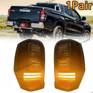 2Pcs Black Trim LED Tail Light Lamp For Mitsubishi L200 Triton 2019-2024 - Picture 1 of 12