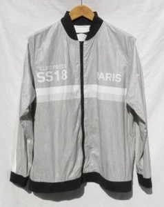 FILLING PIECES US men’s M Gray Tyvek SS18 Paris Memento Theme Jacket Windbreaker - Picture 1 of 11