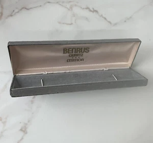 VINTAGE BENRUS Quartz Citation Grey Gray Presentation Box antique deals sales - Picture 1 of 9