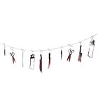 12pcs Blood Knife Hanging Banner Horrible Scenes Hallowen Decoration String LSO
