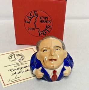 FACE POTS SPLIT DECISION BUSH GORE ELECTION 2000 HAND MADE KEVIN FRANCIS - Picture 1 of 7