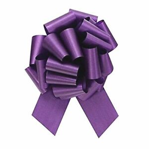 Berwick Offray Ribbon Pull Bow, 8'' Diameter with 20 Loops, Purple