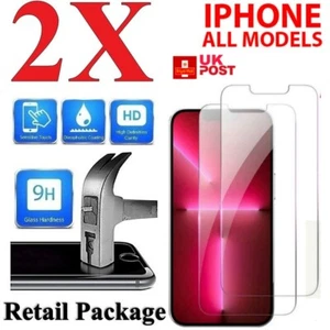 Tempered Glass Screen Protector for iPhone 15 14 13 12 11Pro Max XR 17 Pro Max - Picture 1 of 8