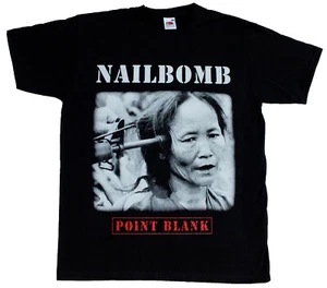 NAILBOMB POINT BLANK'94 CAVALERA new short long sleeve black t-shirt 3 4 5 XL - Picture 1 of 3