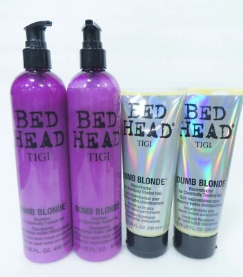 TIGI BED HEAD CHAMPÚ RUBIO MUDO 13,5 OZ/CONSTRUCTOR 6,76 OZ (4 piezas) Foto 1 de 2
