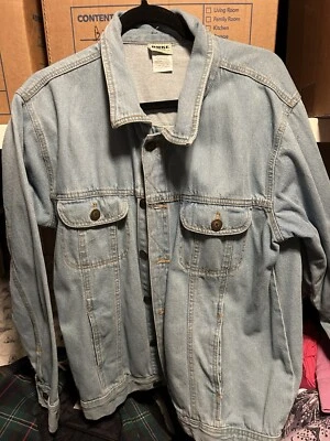 Duke Haband Men's Denim Jacket Size Large Light Blue 4 Pockets - Image 1 of 4