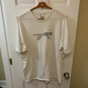 US Soccer USA USMNT Tee T Shirt Men XXL 2XL 2006 FIFA World Cup White Thrashed - Picture 1 of 12