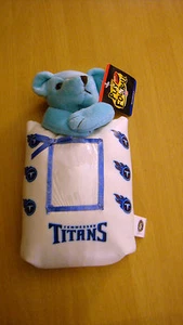 NEW Tennessee Titans Bear Plush Picture Pillow Stuffed Animal Football Card Gift - Picture 1 of 4