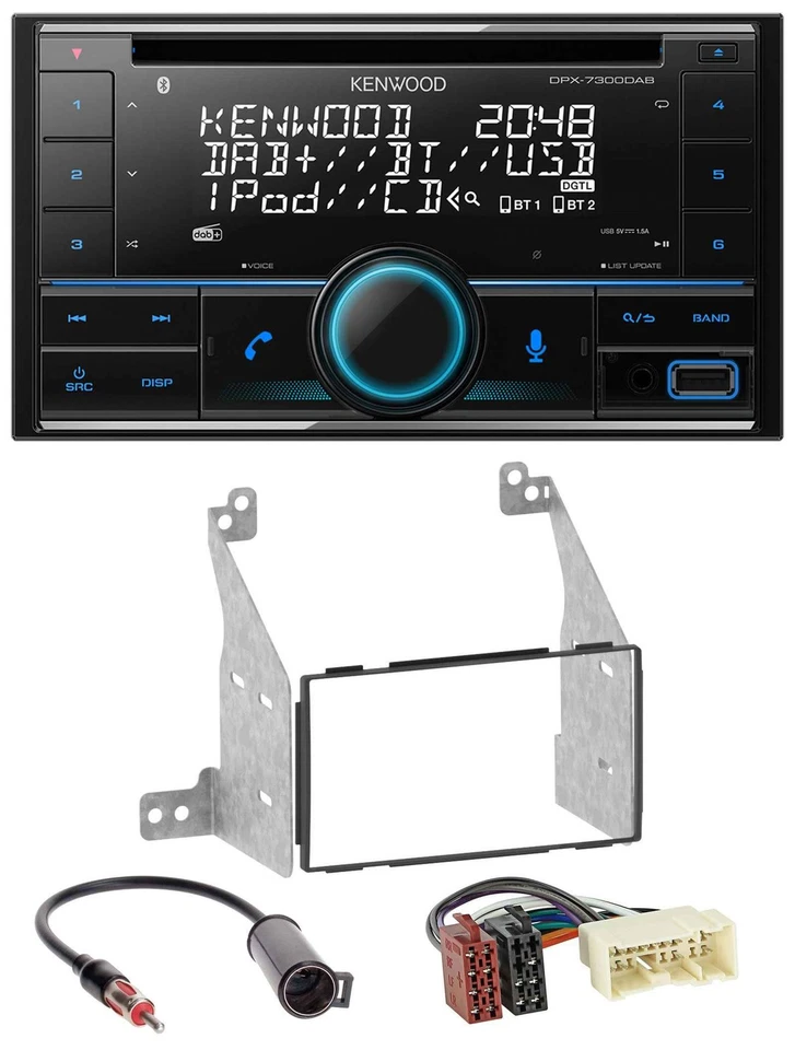 Kenwood CD 2DIN DAB USB MP3 Bluetooth Autoradio für Nissan Pathfinder 04-07 - Bild 1 von 4