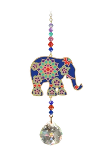 Elephant Luck and Prosperity Crystal Dreams Pendant Sun-catcher Mobile Ornament - Imagen 1 de 1