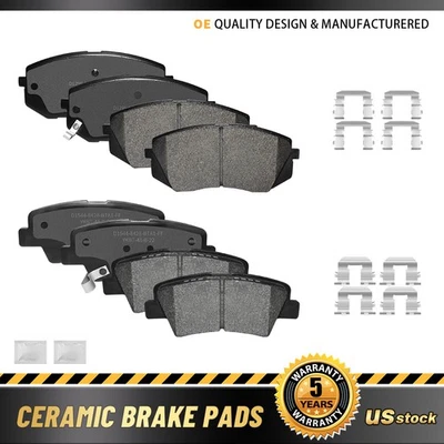 Kit de pastillas de freno delanteras y traseras de cerámica para Hyundai Sonata Kia Soul EV Cadenza Foto 1 de 4